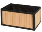 Zd trading Bambusz Kosár tároló doboz rendszerező 24x18x13cm Fekete Barna (2564395)