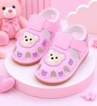 SuperBaby Sandalute roz cu piuitoare - Ursulet Simpatic