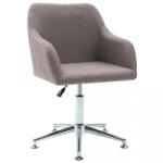 vidaXL Scaun de sufragerie pivotant, gri taupe, material textil (283478)