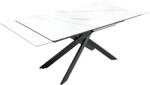 Invicta interior Masa de dining ALPINE 160-200cm ceramica aspect marmura alba (43844)