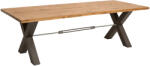Invicta interior Masa de dining THOR 240cm picioare X stejar salbatic industrial (6538461)