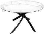 Invicta interior Masa de dining ALPINE O 120cm rotunda ceramica aspect marmura alba (44230)