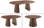 Invicta interior Masa de dining VALHALLA WOOD rotunda 120-160-200cm extensibila stejar inchis (44093)