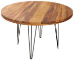 Invicta interior Masa dining rotunda Makassar cu blat din lemn de Sheesham, 120 cm (40780)