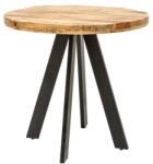 Invicta interior Masa dining rotunda Iron Craft cu blat din lemn de mango, 80 cm (39400)