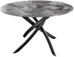 Invicta interior Masa de dining ALPINE O 120cm rotunda din ceramica cu aspect de marmura, taupe (44229)