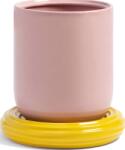 &k amsterdam Ghiveci cu farfurie Churros 19, 5 cm roz (3539-02)