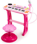 MULTISTORE Gyerek szintetizátor, Multistore HC490441 , rózsaszín, 45 x 21 x 60 cm, 31 billentyűs, mikrofonnal, telefon/MP3 csatlakozás, előre programozott dallamok, elemes (3 x AA, nem tartozék), 3 éves kortól a