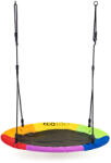 ECOTOYS Fészekhinta, ECOTOYS BOC100, színes, átmérő: 100 cm, vízálló, állítható kötélmagasság: 140-190 cm, acél váz, poliészter, teherbírás: 150 kg (TF1088)
