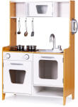 ECOTOYS Játékkonyha, ECOTOYS PLK534, fa, 60 x 30 x 90 cm, fényhatásokkal, hanghatásokkal, 5 db tartozékkal, elemes (2 x AAA, nem tartozék) (TF1020)