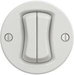 Reblig - Întrerupător retro în serie fără ramă nr. 5 alb ceramic (RG0002)