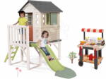 Smoby Set căsuță pe piloni și stand cu alimente House On Stilts Life Smoby extensibilă cu tobogan de 1, 5 m cu jet de apă (SM810802-15) Casuta pentru copii