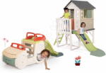 Smoby Căsuță pe piloni și tobogan Mașină cu nisipar House On Stilts Life Smoby extensiibilă cu tobogan de 1, 5 m cu jet de apă (SM810802-4) Casuta pentru copii