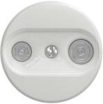 Reblig - Priză de perete TV+R retro (terminală), fără ramă, ceramică, albă (RG0064)