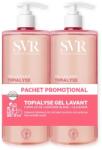 SVR Laboratoires - Pachet Gel de dus lavant pentru piele uscata si sensibila Topialyse SVR, 2x1000 ml