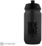 FORCE Ride Bike kulacs, 0.5 l, áttetsző fekete/fekete