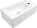 Deante Square mosdótál 50.5x25.5 cm négyszögletes klasszikus-mosdótálak fehér fényes CGS_6U2R (CGS6U2R)
