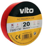 VITO Szigetelőszalag öntapadó 20m piros lángálló 0.13mm x 19mm 7500130 VITO (7500130)