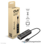 Club 3D USB Hub - CSV-1430A (3.2 USB-A to 3xUSB-A, RJ45) (CSV-1430A; CSV-1430 A)