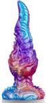 Anal Predator Anál plug Bordázott, hajlított Szívó alappal 17 cm szilikon - szexvital