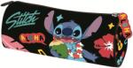 St. Majewski Цилиндричен ученически несесер St. Majewski Stitch - Black Aloha, 1 цип (5903235686290)