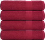 vidaXL Кърпи за ръце FROGN 4 бр. бордо 50x100 см 360 г/м2 (136735)