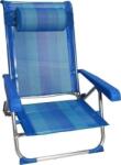 TnS Scăunel de Plajă Aluminiu cu Spătar Înalt Albastru 89x57cm. 03. CH-101-DB (03.CH-101-DB)