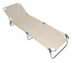 TnS Șezlong de Plajă Ecru Pliabil din Aluminiu 187x58x24cm 03. CH-001/CR (03.CH-001/CR)