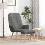 vidaXL Scaun de relaxare cu taburet, gri deschis, textil GartenMobel Dekor (3315150)
