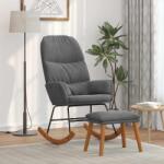 vidaXL Scaun balansoar cu suport picioare, gri închis, catifea GartenMobel Dekor (3315128) Balansoar