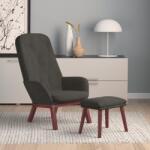vidaXL Scaun de relaxare cu taburet, gri închis, catifea GartenMobel Dekor (3097657)