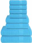 vidaXL Комплект кърпи от 8 части FROGN тюркоазени 360 г/м2 (137074)