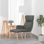 vidaXL Scaun de relaxare cu taburet, gri închis, catifea GartenMobel Dekor (3097821)