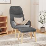 vidaXL Scaun de relaxare cu taburet, gri deschis, material textil GartenMobel Dekor (3097342)