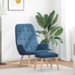 vidaXL Scaun de relaxare cu taburet, albastru, textil GartenMobel Dekor (3315152)