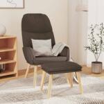 vidaXL Scaun de relaxare cu taburet, gri taupe, textil GartenMobel Dekor (3097351)