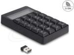 Delock - 2 az 1-ben A típusú USB billentyűzet számológép funkcióval, 2, 4 GHz, vezeték nélküli, fekete - 12113 (12113)