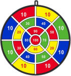  Játék darts tábla, 36 cm átmérőjű, 12 db öntapadós labdával, biztonságos gyermekbarát kialakítással, akasztóval felszerelve, műanyagból készült, 3 éves kortól ajánlott (HOP1001743)