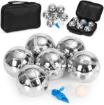 MULTISTORE Petanque készlet, Multistore BS-003, 6 db golyó, átmérő: 72 mm, krómozott acél, 1 db fa célgolyó, mérőzsinór, hordtáska (TF4994)