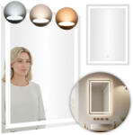 ModernHome Fürdőszobai tükör, ModernHome VKM-ECO-4, téglalap alakú, szélesség: 50 cm, magasság: 70 cm, falra szerelhető, LED peremvilágítás, érintőkapcsolós, 3000/4000/6500 K, 24 W, IP20 (TF4913)