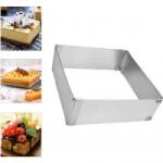  Tortaforma szögletes 5-28 cm-ig állítható 5 cm magas fém T14136 (T14136)