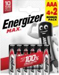 Energizer Max mikro ceruza elem (AAA) 4+2db LR03MAX-CHP4-2 (LR03MAX-CHP4-2)