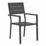  Kerti szék, MultiGarden YC-051KD-4, szürke, 54, 5 x 52 x 89 cm, acél keret, HDPE ülő- és háttámla, 150 kg teherbírás, 2 db-os szett (TF5119)