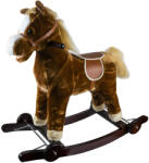 ROBENTOYS Calut balansoar, lemn + plus, caramiziu, cu rotile, 74x33x62 cm (XL-103-W) Balansoar calut
