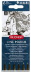 Derwent Liner DERWENT Professional, 6 dimensiuni, varf subtire si uscare rapida, 6 buc/set, negru (DW-2305559)