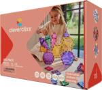 Cleverclixx Set de construcție magnetic Geo Pack Pastel - 45 buc (CLEVER_CC-1012)