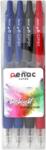 PENAC Set 4 pixuri cu gel PENAC Inketti 0.7mm - culori (2 x blue, 1 x black, red) (P-BA3601F-WP4)