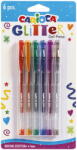 CARIOCA Pix cu gel, 6 buc/set, varf 1 mm, cerneala cu sclipici, CARIOCA (CA-42165)