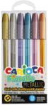 CARIOCA Pixuri colorate Carioca, metalizate, Fiorella - 6 buc/set (CA-43363)