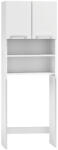 ModernHome Fürdőszobai szekrény, ModernHome RH1908-45, 183 x 64 x 30 cm, fehér, elöltöltős mosógép fölé helyezhető, kétajtós, 2 nyitott és 2 zárt polc (TF1110)